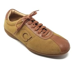 COACH Serena Tan and Brown Suede Leather Sneaker